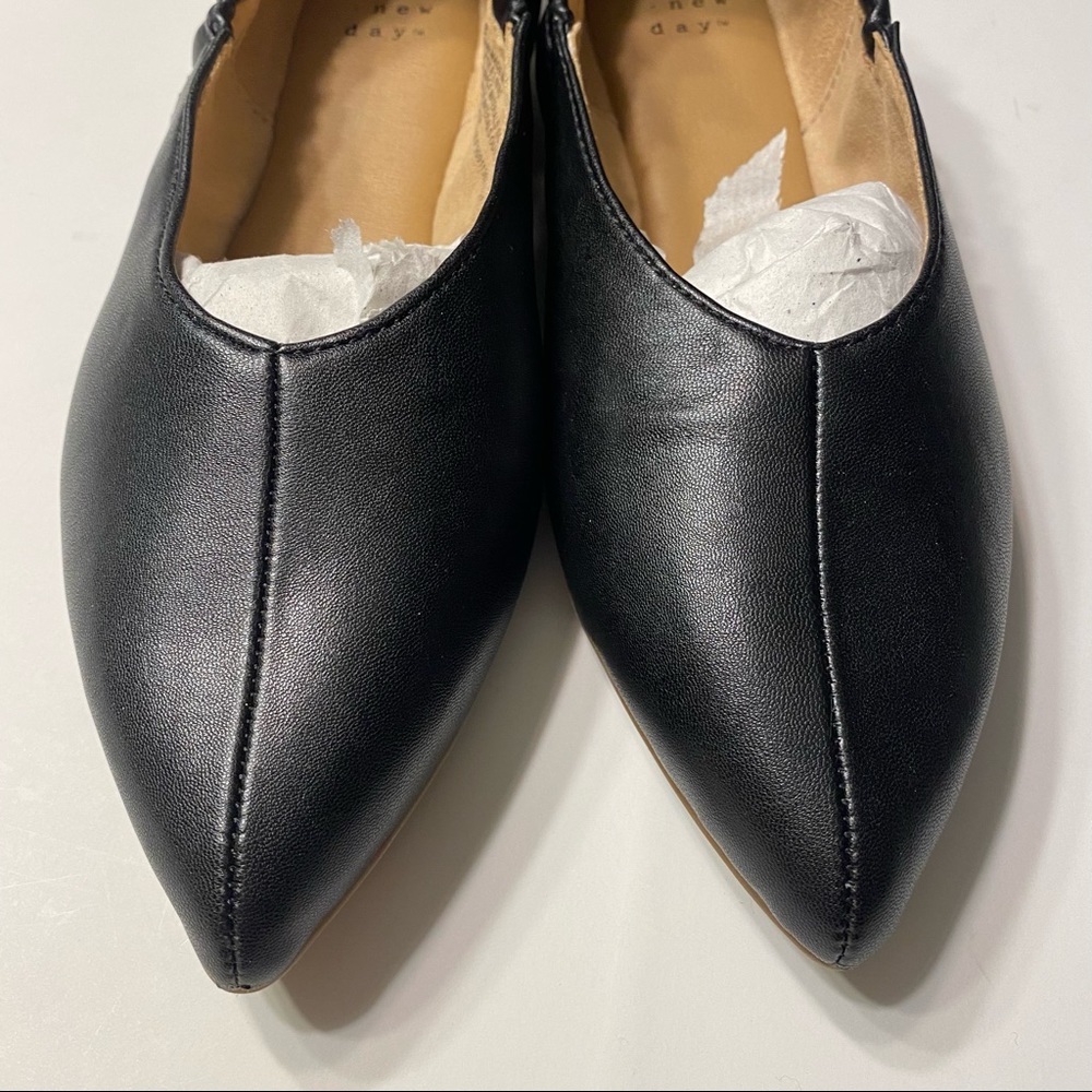 NWT A New Day Womens Black Flats Business Casual Pointed Toe - Picture 5 of 5